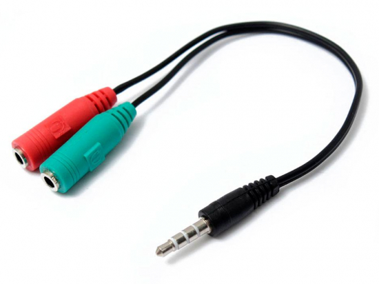 CABLE AUDIO JACK 3,5MM H A 2 JACK 3,5MM