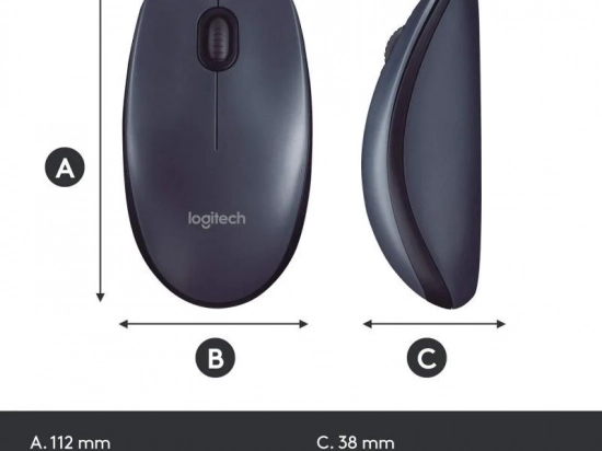 RATON OPTICO LOGITECH B100  NEGRO