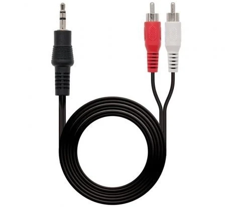 CABLE AUDIO AISENS 2xRCA M A JACK 3,5 H 3M