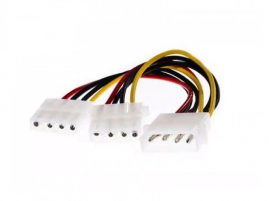 CABLE ALIMENTACION 3GO MOLEX 4PIN 1IDE A 2IDE 0.15CM