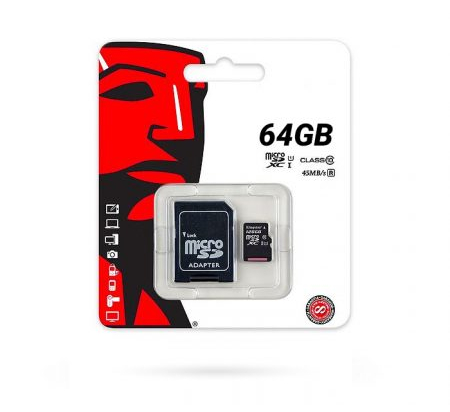 MEMORIA MICRO SD 64GB KINGSTON + ADAPT CLASE 10 GEN2