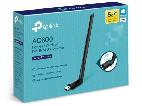 ADAPTADOR WIFI TP-LINK T2U PLUS AC600 DUAL BAND